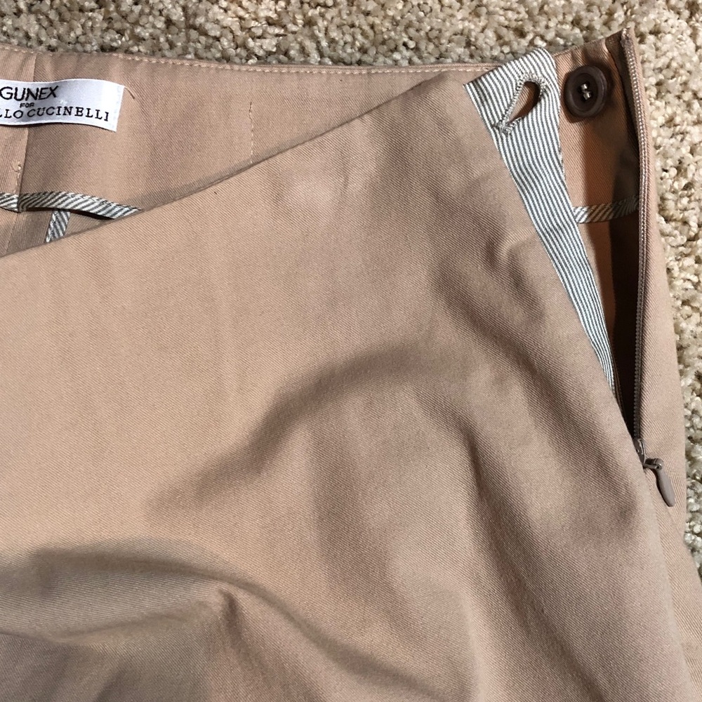 Brunello Cucinelli Light Tan Women's Trousers With Side Slits, Size 6 - Picture 5 of 7